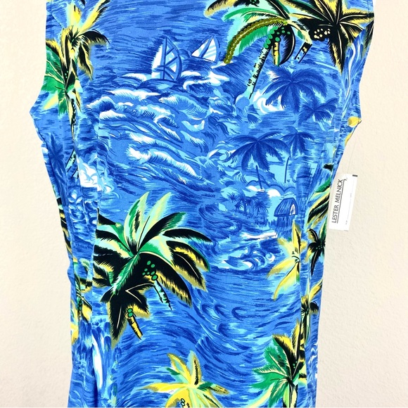 Peter Popovitch Palm Tree Midi Summer Dress NWT - Picture 2 of 9